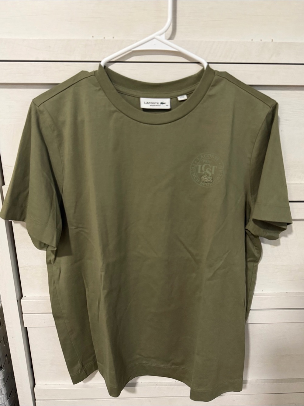 Lacoste Olive Crewneck Short-Sleeve Tee